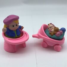 Carrinho Fisher Price Little People bebê rosa com cadeira e figura de mãe artista comprar usado  Enviando para Brazil