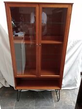 Mid Century Teak Display Cabinet With Light On Hairpin Legs * for sale  Shipping to South Africa