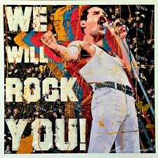 LA ROUGE -  WE WILL ROCK YOU! Freddie Mercury Queen Serigrafia Street Art Rock na sprzedaż  Wysyłka do Poland