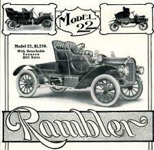 1907 Original RAMBLER Modelo 22 Ad. Modelo TOURABOUT conversível com corpo inclinável comprar usado  Enviando para Brazil