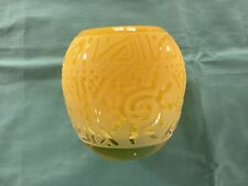 It’s A Blast Glass Gallery Yellow Mesa Round Vase 4” USA  for sale  Shipping to South Africa