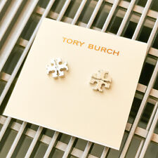 Pendientes de tachuelas plateados con logotipo en T de Tory Burch Kira segunda mano  Embacar hacia Mexico