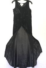 David Dart Collection Women's Maxi Velvet/ Silk Lining Mid Split Shift Dress Sm for sale  Shipping to South Africa