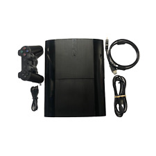 Used, Sony PlayStation 3 Console PS3 Super Slim Black Bundle Controller & Cords Tested for sale  Shipping to South Africa