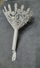 Suporte para buquês de cristais de mão de flores de casamento strass para noiva, usado comprar usado  Enviando para Brazil