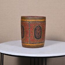 Pote de madeira vintage pintado à mão design floral pote de armazenamento pote de cerveja 7x7x9 polegadas comprar usado  Enviando para Brazil