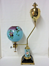 ANTIQUE GRAVITY FED FLUID GAS LAMP THE BEST LIGHT CO. CANTON OH. HP SHADE & STEM, used for sale  Shipping to South Africa