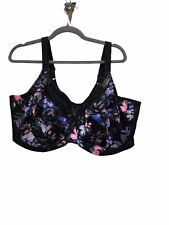 Goddess Womens Kayla Banded Underwire Bra Bouquet Floral Size 46H Full Coverage for sale  Shipping to South Africa