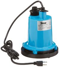 Used, Simer Submersible Utility Pump, 1320 Max GPH, 1/4 Hp,115 Vac, 5.6 A, 60 Hz, 8 Ft for sale  Shipping to South Africa
