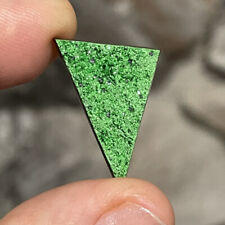 17.3ct 27.75x15.5x4.9mm Finest Uvarovite Green Garnet Drusy Cabochon Loose Stone for sale  Shipping to South Africa