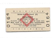 1960s Newport BRB (S) 3d Edmondson Platform Ticket Isle of Wight 0164 for sale  Shipping to South Africa