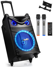 Moukey 650W Singing Machine Bluetooth Karaoke Speaker With Wireless Microphone for sale  Shipping to South Africa