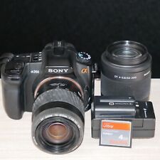 Kit de câmera Sony ALPHA A350 14MP DSLR com 2 lentes de zoom! Cartão W de 4 GB bom/testado comprar usado  Enviando para Brazil