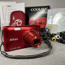 Used, Nikon Coolpix S3300 16.0MP Digital Camera - RED W/ Box SD Card Fully Working for sale  Shipping to South Africa