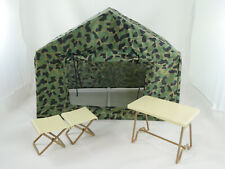 Usado, Barraca de campo camuflada verde escala 1/6, mesa e cadeiras 12" acessórios para bonecos, JCPenney comprar usado  Enviando para Brazil