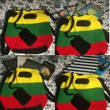 Handmade Crochet Book Reusable Tote Diaper Beach Bag Jamaican Themed for sale  Shipping to South Africa