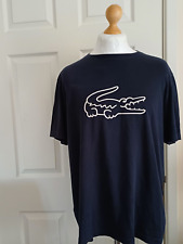 Camiseta Lacoste Sport Ultra Dry azul marinho tamanho. 7 XL/XXL/48 "100% genuíno, usado comprar usado  Enviando para Brazil