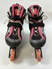 KRYPTONICS Kids Girl Rollerblades Inline Roller Skates Adjustable 5-8 Black Pink for sale  Shipping to South Africa