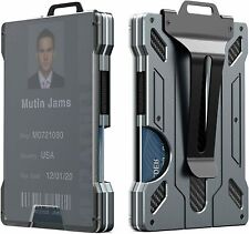 Men's Aluminum Alloy Slim RFID Blocker Card Holder Credit Card Metal Wallet myynnissä  Leverans till Finland