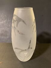Pier 1 frosted 9” Glass vase, used for sale  Harbor City