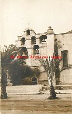 Campanas de misión de CA, San Gabriel, California, RPPC, San Gabriel, palmeras, usado segunda mano  Embacar hacia Mexico