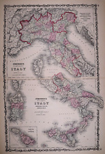 1862 map italy for sale  Schertz