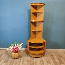Teak Corner Cabinet Cupboard Mid Century Vintage Retro Shelves Display On Wheels for sale  Shipping to South Africa