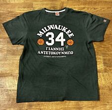 Camiseta verde masculina tamanho XL Giannis Antetokounmpo homenagem NBA Bucks Hunter comprar usado  Enviando para Brazil