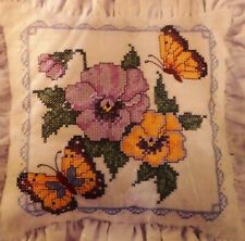 Butterflies flowers cushion for sale  EASTBOURNE