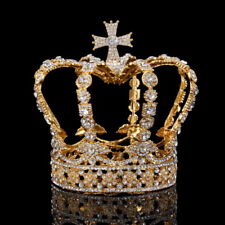 Cruz coroa de cristal casamento noiva rainha princesa formatura 5" largura 5" altura 2 cores comprar usado  Enviando para Brazil