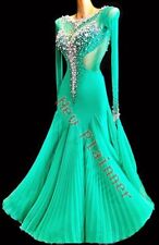 B8562 dance dress women Ballroom Waltz Tango Foxtrot UK 8 US 6 green for sale  Shipping to South Africa