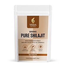 Shilajit puro 120 comprimidos - 60% ácido fúlvico, alta resistência, testado em laboratório, fabricado no Reino Unido comprar usado  Enviando para Brazil