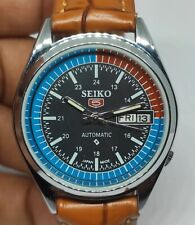 Relógio masculino Resurfaced Seiko 5 automático dia/data mostrador cor preta movimento 6309 comprar usado  Enviando para Brazil