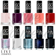 RIMMEL 60 SECONDS Nail Polish / Varnish 8ml Super Shine  *CHOOSE YOUR SHADE*, used for sale  Shipping to South Africa