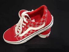 Zapatos Vans Juveniles Talla 3 Rojo Con Patrón Clásico de Tablero a Cuadros. segunda mano  Embacar hacia Argentina