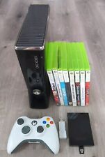 Czarna konsola Xbox 360 S W PEŁNI DZIAŁAJĄCA 8 gier na sprzedaż  Wysyłka do Poland