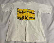 VTG Hooked on Phonics T-Shirt Size L White Hukt on Fonikz Wurkt Fer Mee EUC for sale  Shipping to South Africa