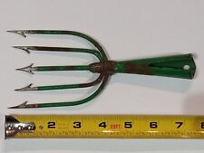 Vintage Iron Dark House Ice Fishing Fish Spear Barbed 5 Tine for sale  Shipping to South Africa