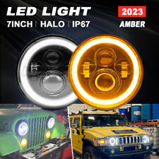 Usado, Par de faróis redondos de LED Hi/Lo de 7 polegadas cromados para caminhão Ford F100 F150 F250 comprar usado  Enviando para Brazil