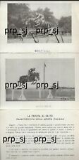 Cartolina equitazione salto usato  Italia