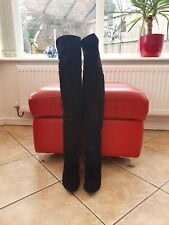 Black suede thigh for sale  STOKE-ON-TRENT