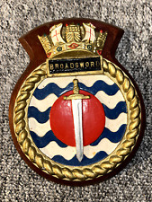 Hms broadsword plaque for sale  POOLE