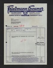 Mannheim rechnung 1938 gebraucht kaufen  Leipzig