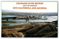Usado, Cartão postal c1960 Colorado River Three Bridges East Needles Califórnia Arizona CA comprar usado  Enviando para Brazil