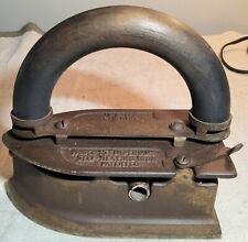 ANTIQUE MODEL 15 IMPERIAL BRASS MFG. CO. CHICAGO SELF-HEATING IRON w/WOOD HANDLE for sale  Shipping to South Africa
