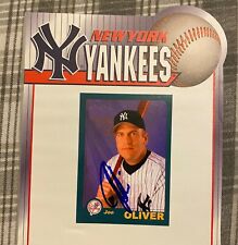 Usado, Cartão de arte personalizado assinado ACEO 2001 Yankees - Joe Oliver - autógrafo automático comprar usado  Enviando para Brazil
