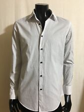 Usado, Camisa masculina Hugo BOSS branca de algodão bolinhas tamanho 39 - 15,5 slim fit comprar usado  Enviando para Brazil