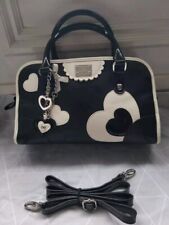 DESIGNER FLOOZIE FROST BLACK CREAM HEART HANDBAG GORGEOUS SUMMER SUMMER HOLIDAY for sale  Shipping to South Africa