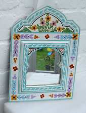 Hand Painted Arch Shaped Moroccan Mirror 29 cm x 20 cm for sale  Shipping to South Africa