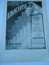 Publicité 1930 edacoto d'occasion  Bourgoin-Jallieu